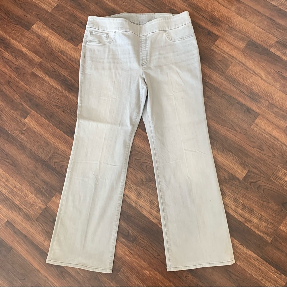 CHICO’S Gray Jeans Slim Boot Size 16 Regular 3 Pull-on Waist High Rise NWT - Picture 11 of 11